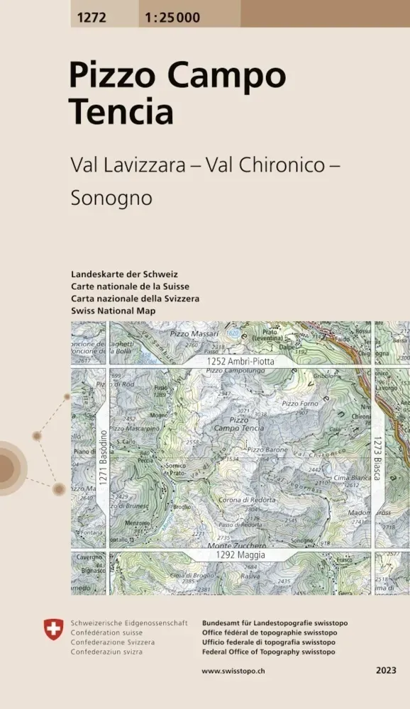 1272 Pizzo Campo Tencia - Bundesamt für Landestopografie swisstopo  Karte (im Sinne von Landkarte)