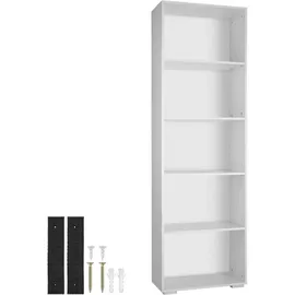 Tectake Bücherregal Lexi 60 x 30 x 190 cm Weiß