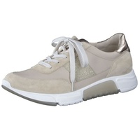 Paul Green Sneaker mit Wechselfußbett, Frauen Low-Top Sneaker,Wechselfußbett,schnürschuhe,schnürer,Beige (Ivory/Biscuit),37.5 EU