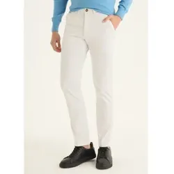 Bendorff für Herren. 801015001 Chino-Hose Medium Box - Regular Klassischer Stil weiß (40), Lässig, Baumwolle
