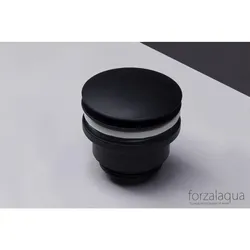 ABLAUFVENTIL SCHWARZ 5/4 Zoll MIT DRUCKVERSCHLUSS