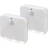 EasyMaxx LED-Sensorlicht - eckig - Mit Bewegungsmelder - 2er-Set - weiß