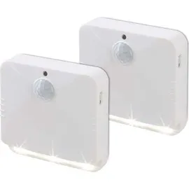 EasyMaxx LED-Sensorlicht - eckig - Mit Bewegungsmelder - 2er-Set - weiß