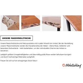 ab:stil.art.moebel Esszimmertisch 200 x 77 x 100 cm beige/schwarz