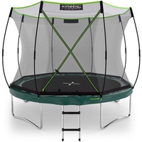 Kinetic Sports Premium Outdoor Gartentrampolin mit AirMAXX Technologie 244 cm dunkelgrün/silber
