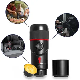 Heyner HEYNER® Espressomaschine 12V 60 ml kompatibel mit Nespresso Kapseln KFZ Anschluss