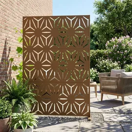 casa.pro Trennwand 180 x 120 cm Braun verzinkter Stahl