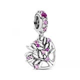 Pandora Rosafarbener Familienstammbaum Charm-Anhänger, Sterling-Silber, Cubic Zirkonia, 799153C01