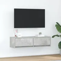 VidaXL TV-Schrank Betongrau 100x31x25,5 cm Holzwerkstoff