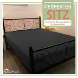 NatureMark Spannbettlaken Mikrofaser-Polyester 90 x 200 - 100 x 200 cm schwarz