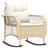 vidaXL Garten-Schaukelstuhl mit Kissen 57,4 x 68,8 x 75 cm beige 1 St.