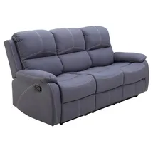 Femo Sofa 3-Sitzer FM-3231, Graublau - Mikrofaser - mit Relaxfunktion