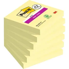 Post-it Post-it® Super Sticky Notes Haftnotizen extrastark gelb, 4 Blöcke + GRATIS 2 Blöcke