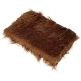 Rayher 5301105 Langhaarplüsch, 7 cm, Beutel 1 Zuschnitt, 30 x 48 cm, dunkel braun, Dunkelbraun