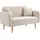 Homcom 2 Sitzer Sofa, Couch mit 2 Wurfkissen, gepolsterter Doppelsofa, mit Samtopik, Armlehne, Loveseat für Wohnzimmer, Schlafzimmer,