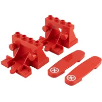 Lego DUPLO Eisenbahn Zubehör – 2 Prellböcke + 2 Stop-Codesteine | Stoppt Züge clever & sicher | Erweiterung für kleine Lokführer