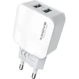 COFI Dual USB Input Travel Ladegerät 2.1A Max mit USB Kabel für Micro 1m