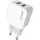 COFI Dual USB Input Travel Ladegerät 2.1A Max mit USB Kabel für Micro 1m