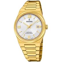 Festina Swiss Made Mens Gold PVD-Plated Watch with Steel Bracelet F20038/1