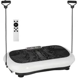 Homcom Vibrationsplatte mit Fitnessbändern schwarz, weiß 73L x 40B x 13H cm