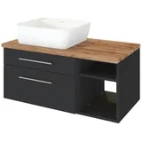 Held Waschbeckenunterschrank Davos 90 x 54 x 47 cm Grau