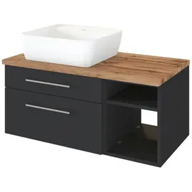 Held Waschbeckenunterschrank Davos 90 x 54 x 47 cm Grau
