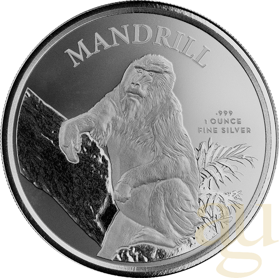 1 Unze Silbermünze Kamerun Mandrill 2021