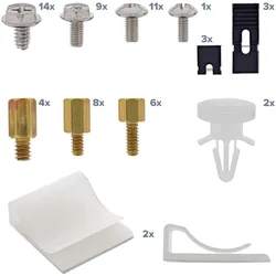 InLine Schraubenset - mit Jumper - Klebeklipp etc.