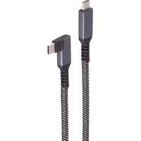 ShiverPeaks ®-BASIC-S--USB-C Ladekabel, 3.2, 90°, 100W PD, Textil, 1m (BS14-75014)