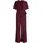 Cartoon Damen Jumpsuit mit Bindegürtel 40, Dark Aubergine - 40W