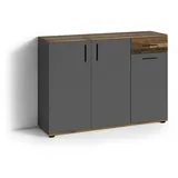 byLIVING Kommode Jakob / 3-TRG. mit 1 Schubkasten/braun in Old Wood