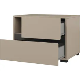 OTTO home Schlafzimmer-Set Cross, moderne, grifflose Optik, FSC-zertifiziert, (4-tlg., Bett 180x200cm, 2 Nachtkommoden, Schrank 2-oder 4-türig), Komplettschlafzimmer-Set braun