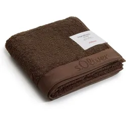 Handtuch S.OLIVER "s. Oliver Handtuch", braun, B:50cm L:100cm, Walkfrottier, Baumwolle, Handtücher (Packung), besonders weich und saugfähig