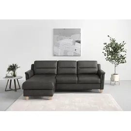 sit&more Ecksofa SIT & MORE "Farö L-Form", grau (anthrazit), B:234cm H:90cm T:168cm, Sofas, Ecksofa, inklusive Federkern, wahlweise mit Bettfunktion und Bettkasten
