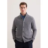 Seidensticker SEIDENSTICKER, Strickjacke Smart Knit grau XXL