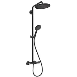 Brause-System Hansgrohe Showerpipe Croma Select S 280 Handbrause, Kopfbrause Ø 280 mm und Thermostat mattschwarz - 26890670