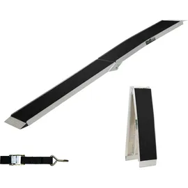 Baumarktplus TRUTZHOLM 1 x Auffahrrampe klappbar 228 cm 340 kg Traglast Alu Anti Rutsch E-Bike- Fahrradrampe Motorradrampe