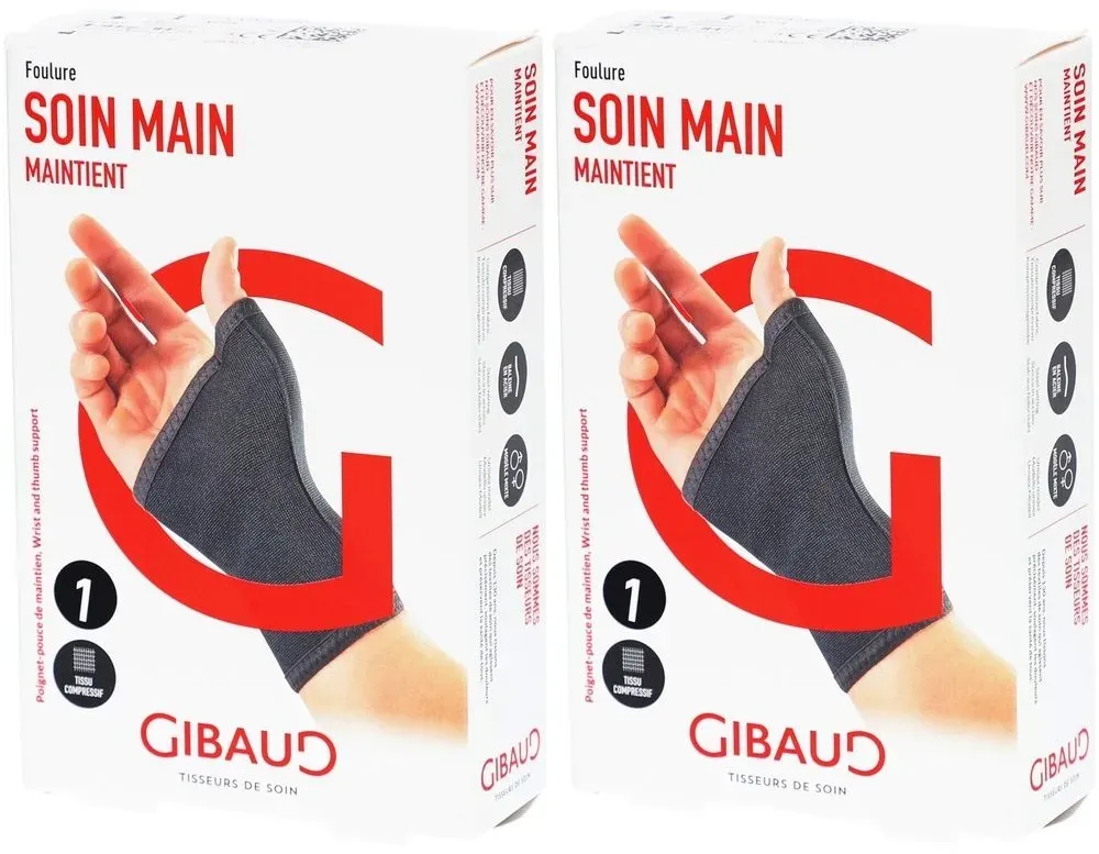 Gibaud Handzorg – Ondersteunende Orthese Maat 1 2x1 St Verband(en)