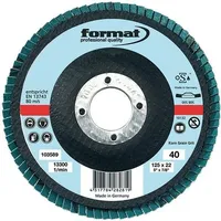 FORMAT Schleifmopteller mit Kunstharzbindung gewölbt 125mm K80