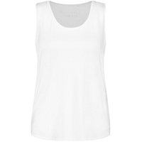 Samoon Damen Basic-Top mit Seitenschlitzen ärmellos unifarben White 46