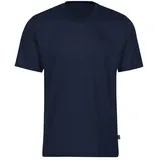 TRIGEMA T-Shirt "TRIGEMA T-Shirt aus 100% Baumwolle", Damen, Gr. L, blau (navy), Single Jersey, 100% Baumwolle, Basic, lang, Rundhals, Shirts T-Shirt