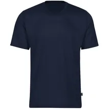 TRIGEMA T-Shirt "TRIGEMA T-Shirt aus 100% Baumwolle", Damen, Gr. L, blau (navy), Single Jersey, 100% Baumwolle, Basic, lang, Rundhals, Shirts T-Shirt