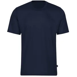 TRIGEMA T-Shirt "TRIGEMA T-Shirt aus 100% Baumwolle", Damen, Gr. L, blau (navy), Single Jersey, 100% Baumwolle, Basic, lang, Rundhals, Shirts T-Shirt