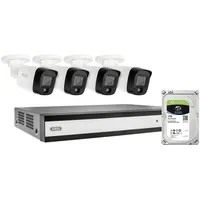 ABUS TVVR33843T 8-Kanal Hybrid Analog Komplettset, Netzwerkkamera, Weiss