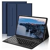 JADEMALL Galaxy Tab S9+ Tastatur Hülle - mit Stifthalter für Samsung Galaxy Tab S9+/S9 Plus/S8 Plus/S7 Fe/S7 Plus 12,4 Zoll, Wireless Bluetooth Tastatur QWERTZ Deutsch -DBE