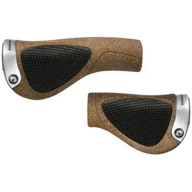 Ergon GP1-S BioKork Fahrradgriffe Rohloff/Nexus braun/silber 95/130 mm