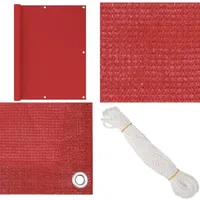 Vidaxl - Balkon-Sichtschutz Rot 120x400 cm hdpe - Balkon Sichtschutz - hdpe Sichtschutz - Sonnenschutz Balkon - Windschild Für Balkon - Privacy
