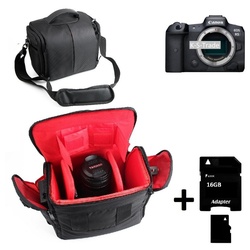 K-S-Trade Kameratasche für Canon EOS R5, Kameratasche Fototasche Umhängetasche Schultertasche Zubehör schwarz