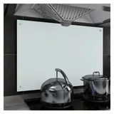 vidaXL Küchenrückwand Weiß 90x60 cm Hartglas