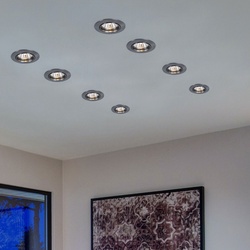 8er Set Einbau Leuchten Strahler Spots ALU Ess Zimmer Beleuchtung drehbar silber